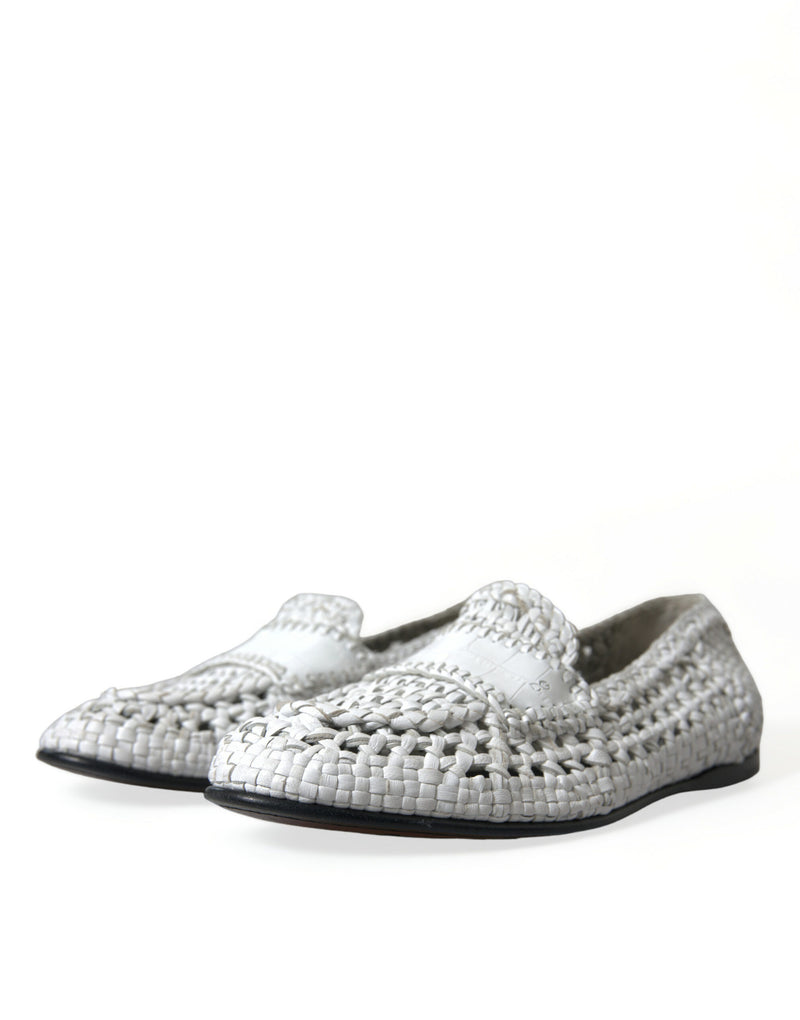 Dolce & Gabbana Elegant White Loafer Men's Slip-Ons