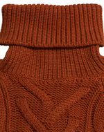 Dolce & Gabbana Elegant Brown Turtleneck Wool Women's Sweater