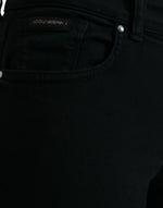 Dolce & Gabbana Chic Black Mid Waist Stretch Women's Jeans