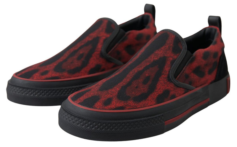 Dolce & Gabbana Chic Leopard Print Loafers Men's Sneakers