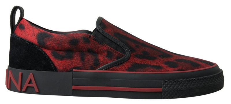 Dolce & Gabbana Chic Leopard Print Loafers Men's Sneakers