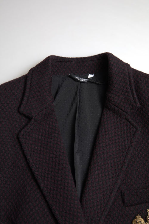 Dolce & Gabbana Elegant Purple Double Breasted Wool Men's Blazer