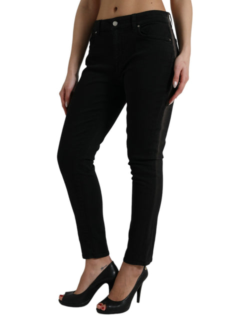 Dolce & Gabbana Elegant Black Mid Waist Stretch Women's Jeans
