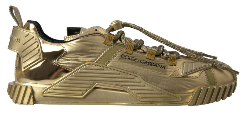 Dolce & Gabbana Elegant Gold Lace-Up NS1 Men's Sneakers