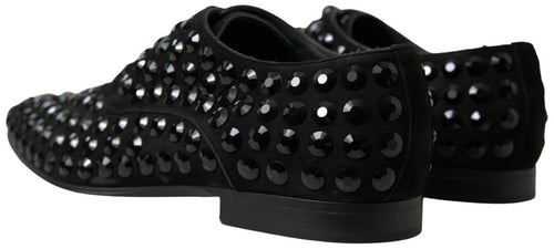 Dolce & Gabbana Sleek Black Suede Derby Formal Men's Shoes