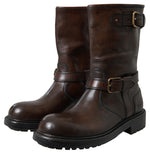 Dolce & Gabbana Brown Leather Midcalf Mens Men's Boots
