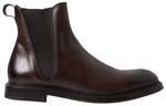 Dolce & Gabbana Brown Leather Chelsea Mens Boots Men's Shoes