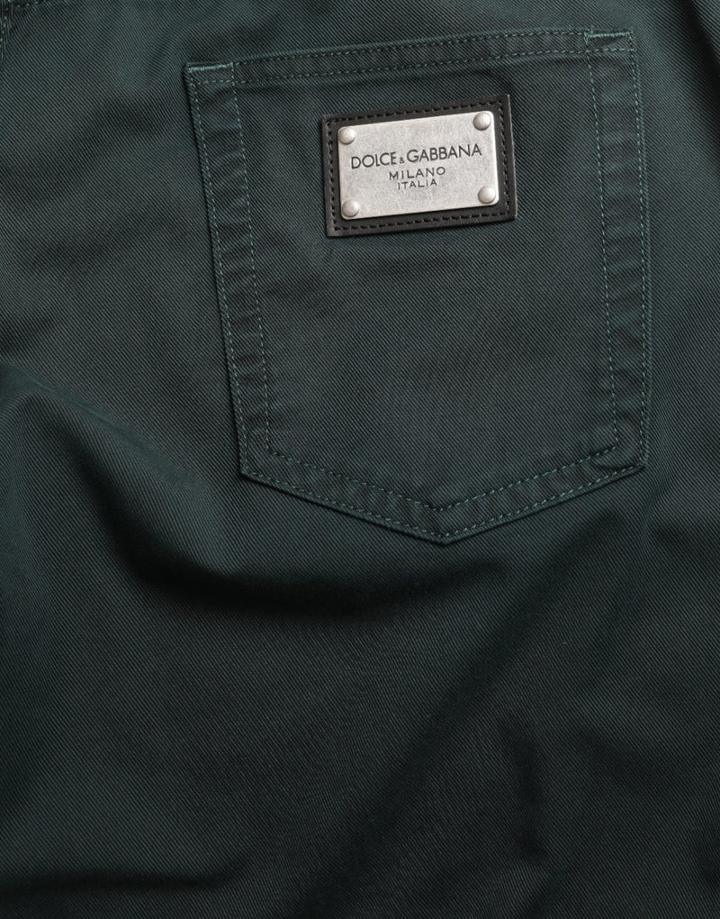 Dolce & Gabbana Elegant Green Skinny Cotton Men's Jeans