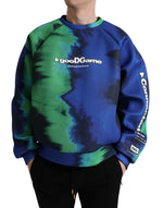 Dolce & Gabbana Multicolor Graphic Crew Neck Pullover Men's Sweater