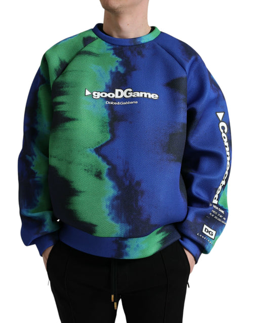 Dolce & Gabbana Multicolor Logo Crewneck Pullover Men's Sweater