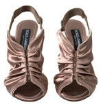Dolce & Gabbana Elegant Slingback Stiletto Heels in Light Women's Brown