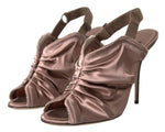 Dolce & Gabbana Elegant Slingback Stiletto Heels in Light Women's Brown