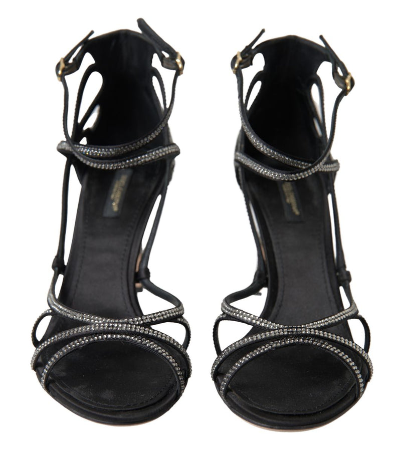 Dolce & Gabbana Elegant Keira Rhinestone Stiletto Women's Sandals