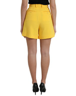 Dolce & Gabbana High Waist Bermuda Shorts in Sunshine Women's Yellow