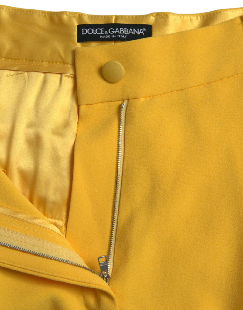 Dolce & Gabbana High Waist Bermuda Shorts in Sunshine Women's Yellow