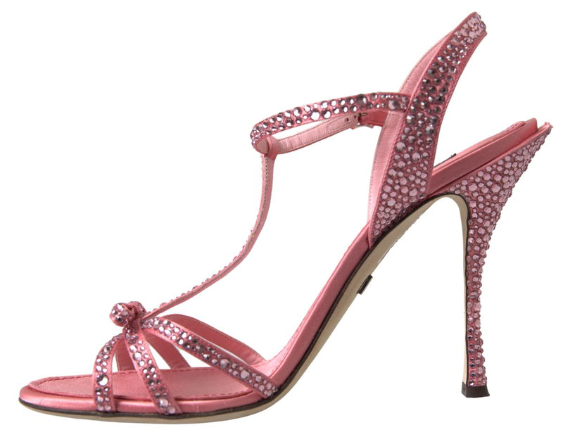 Dolce & Gabbana Elegant Pink Ankle Strap Women's Sandals
