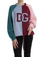 Dolce & Gabbana Multicolor Cotton Crew Neck Women's Sweater