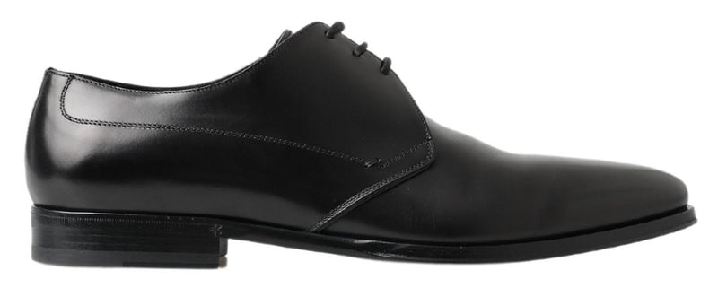 Dolce & Gabbana Classic Black Leather Derby Men's Shoes