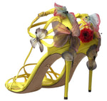Dolce & Gabbana Enchanting Yellow Ankle Strap Women's Sandals