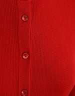 Dolce & Gabbana Elegant Red Cashmere-Silk Women's Cardigan