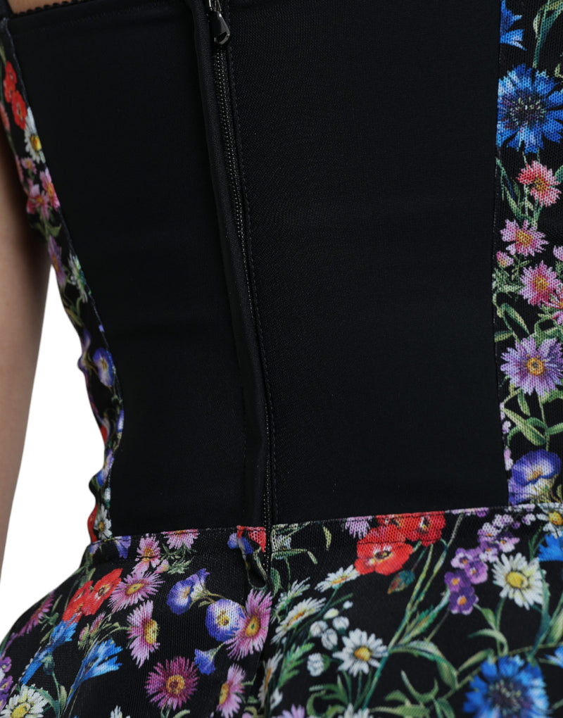 Dolce & Gabbana Elegant Floral A-Line Mini Women's Dress