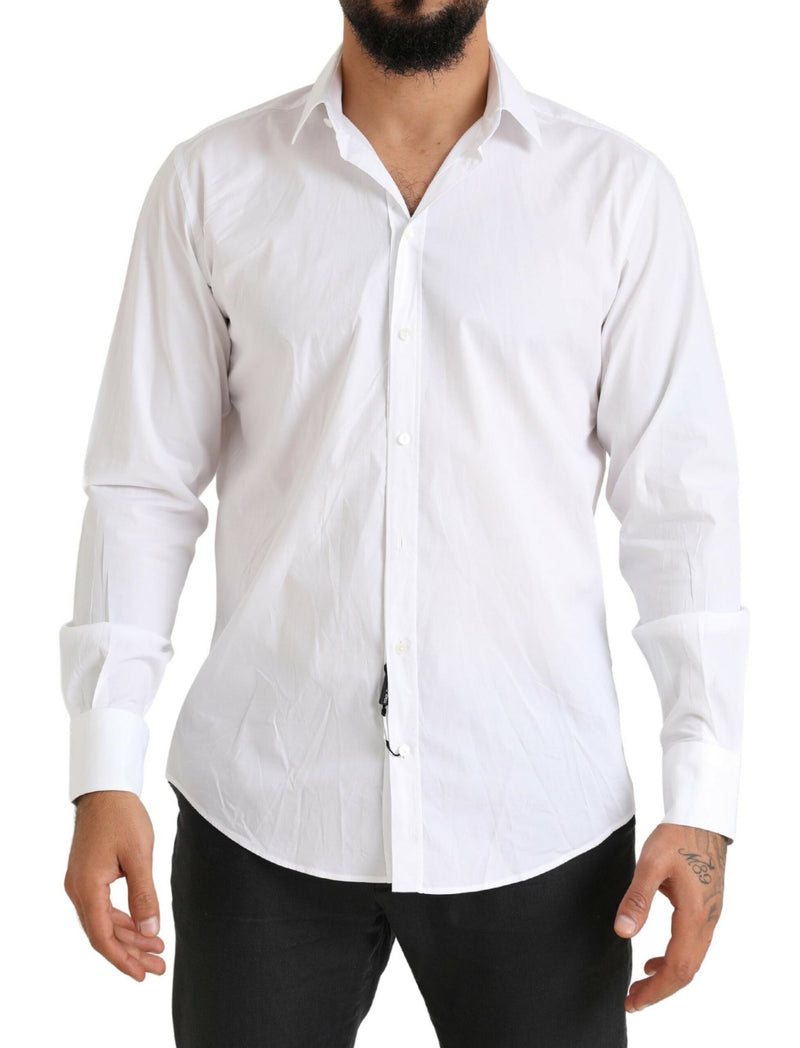 Dolce & Gabbana Elegant Slim Fit Cotton Dress Men's Shirt