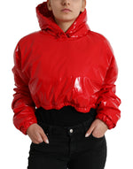 Dolce & Gabbana Chic Shiny Red Cropped Women's Jacket