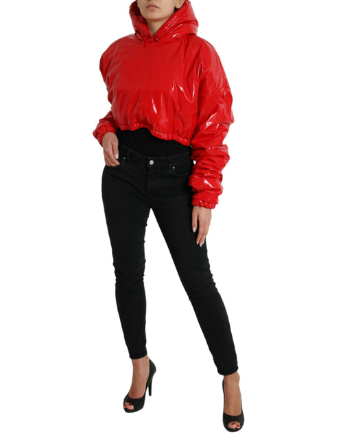 Dolce & Gabbana Chic Shiny Red Cropped Women's Jacket
