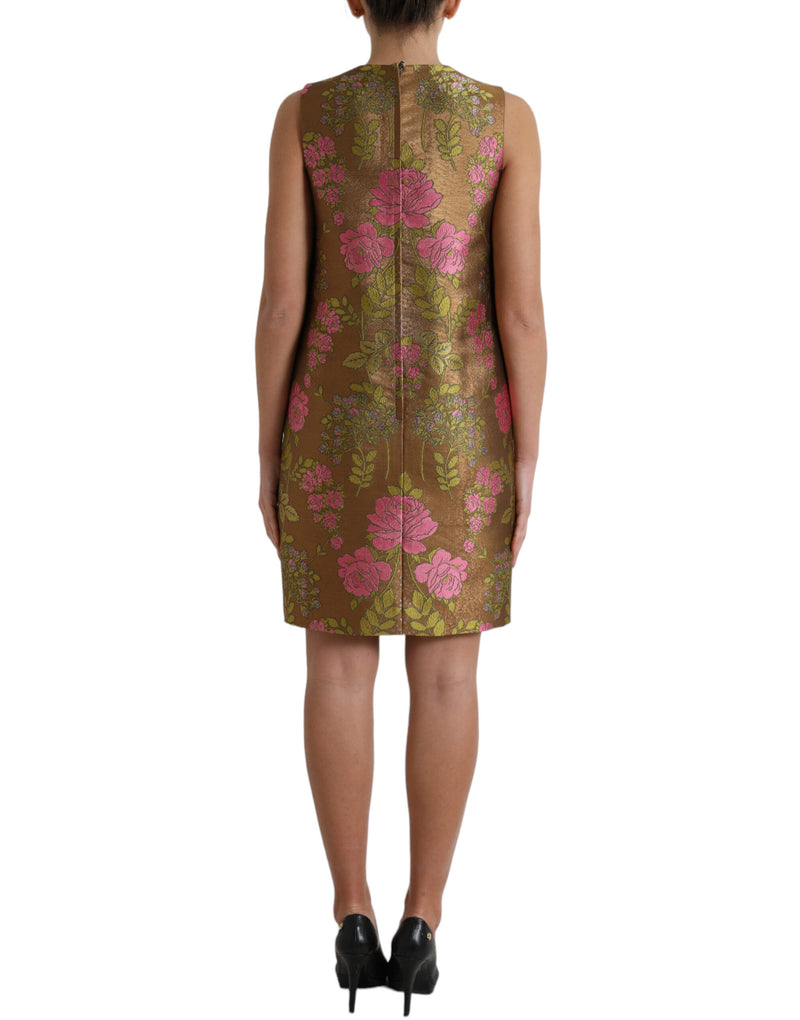 Dolce & Gabbana Elegant Floral Shift Sleeveless Mini Women's Dress