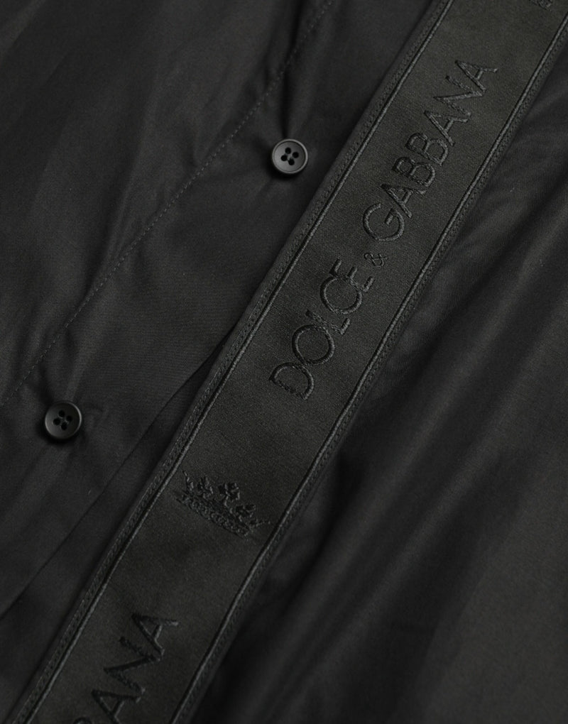 Dolce & Gabbana Elegant Black Slim Fit Dress Men's Shirt