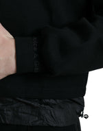 Dolce & Gabbana Elegant Black Hooded Pullover Men's Sweater