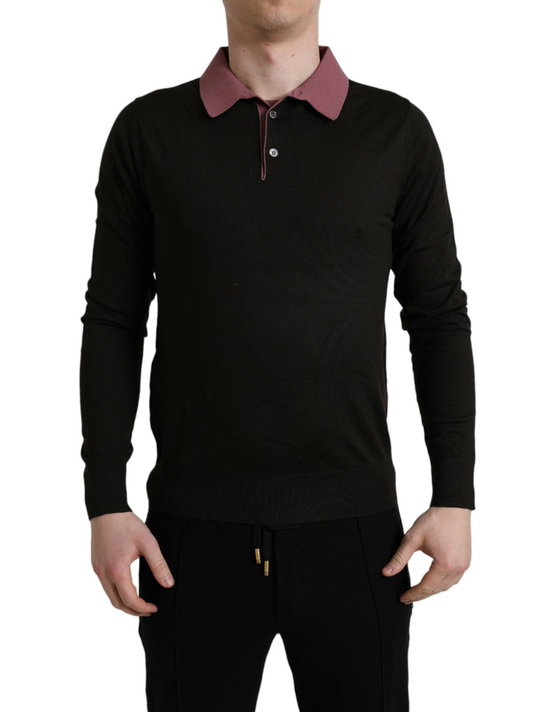 Dolce & Gabbana Elegant Wool Pullover Sweater in Men's Brown