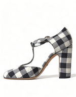 Dolce & Gabbana Chic Gingham T-Strap Pumps: Timeless Mary Jane Women's Heels