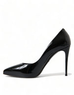 Dolce & Gabbana Elegant Black Patent Stiletto Women's Heels