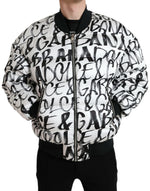 Dolce & Gabbana Elegant White Bomber Men's Jacket