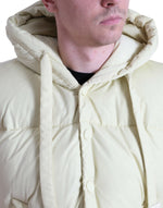 Dolce & Gabbana Sunny Yellow Nylon Puffer Hooded Men's Jacket