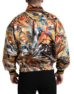 Dolce & Gabbana Colorful Abstract Bomber Men's Jacket