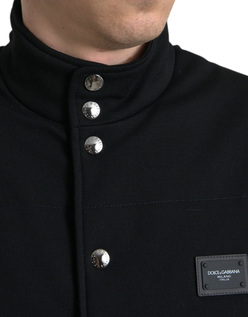 Dolce & Gabbana Elegant Black Sleeveless Vest Men's Jacket