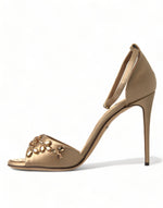 Dolce & Gabbana Crystal Embellished Heel Women's Sandals