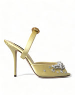 Dolce & Gabbana Crystal Embellished Silk Women's Sandals