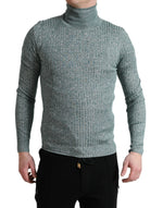 Dolce & Gabbana Elegant Green Turtleneck Pullover Men's Sweater