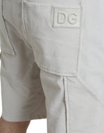 Dolce & Gabbana Beige Cotton Corduroy Men's Bermuda Men's Shorts
