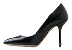 Dolce & Gabbana Black Patent Leather High Heels Pumps Women's Shoes