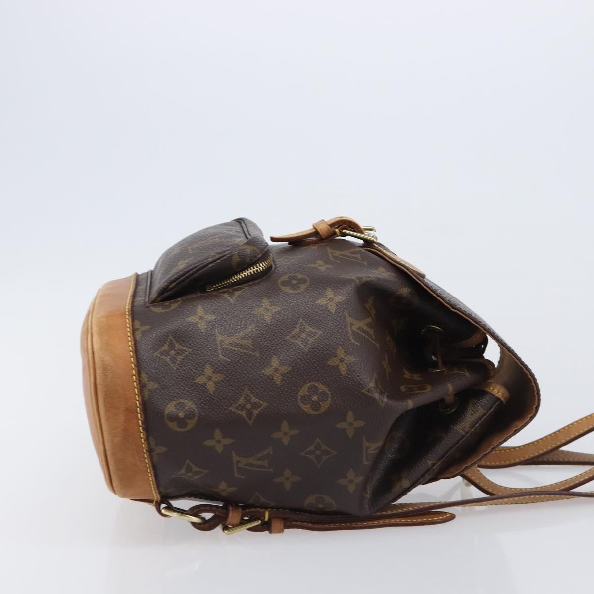 Louis Vuitton Vintage Montsouris Monogram Canvas Brown Canvas Backpack Bag (Pre-Owned)