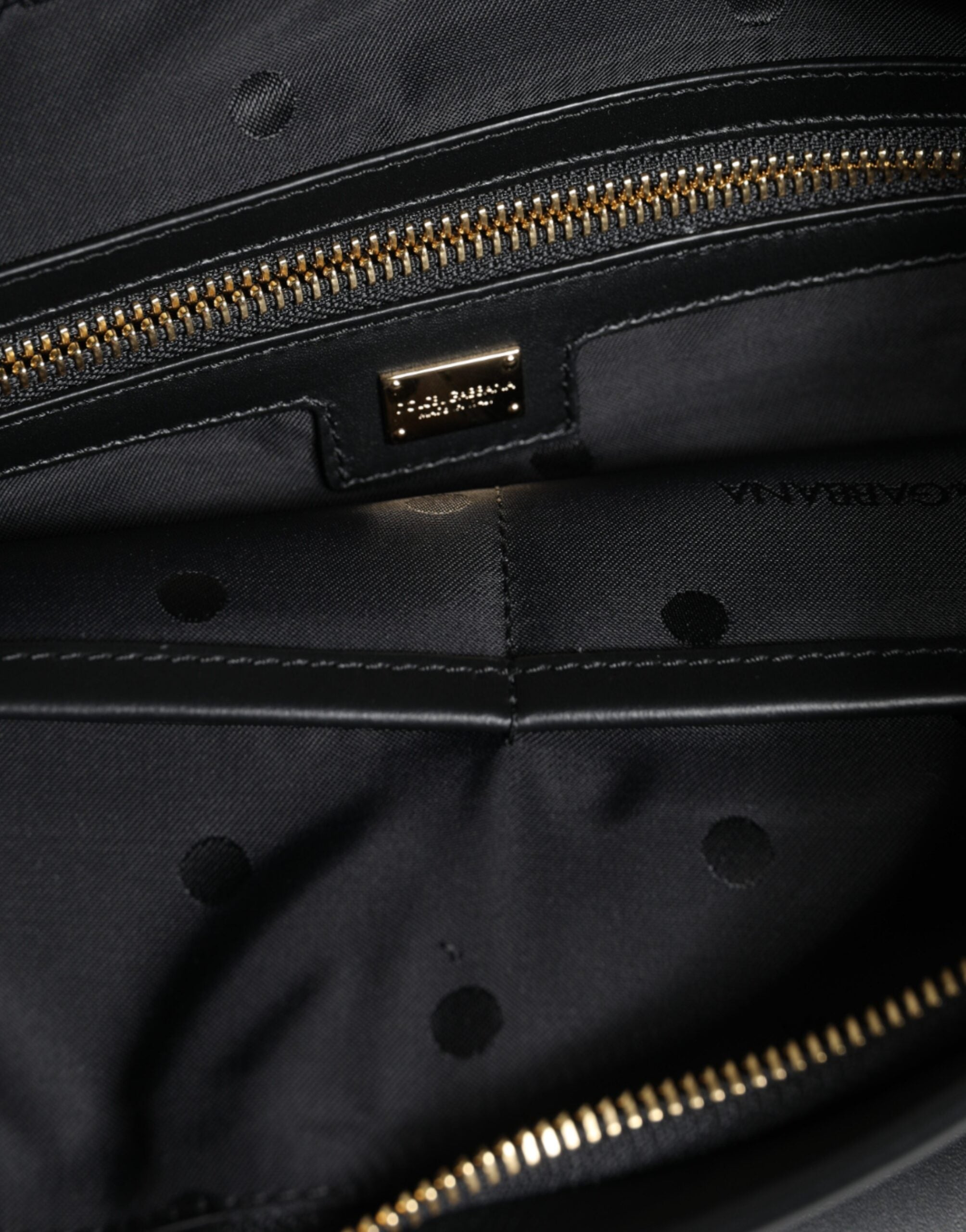 Dolce & Gabbana Black Calfskin Leather Mediterranean Pouch Women's Bag (Pre-Owned)