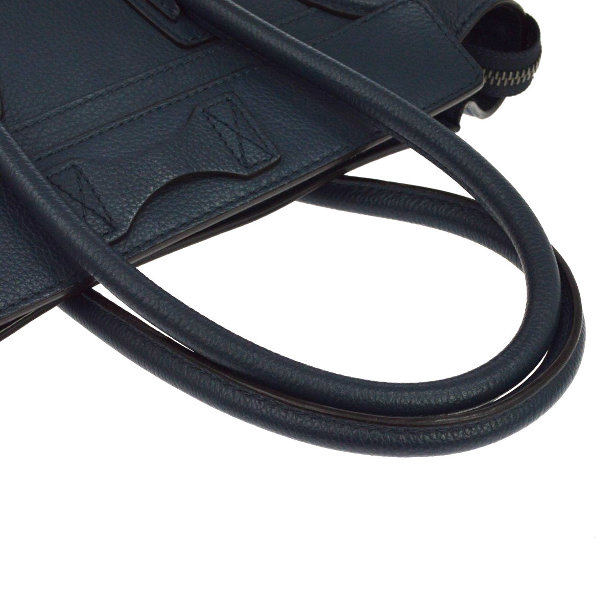 Celine Luggage Grainy Leather Navy Leather Handbag (Pre-Owned)