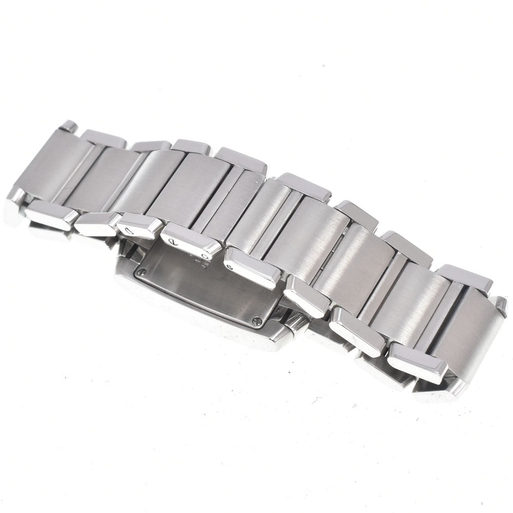 Cartier Tank Francaise Quartz Stainless Steel And Rose Gold With Mother Of Pearl Watch (Pre-Owned)