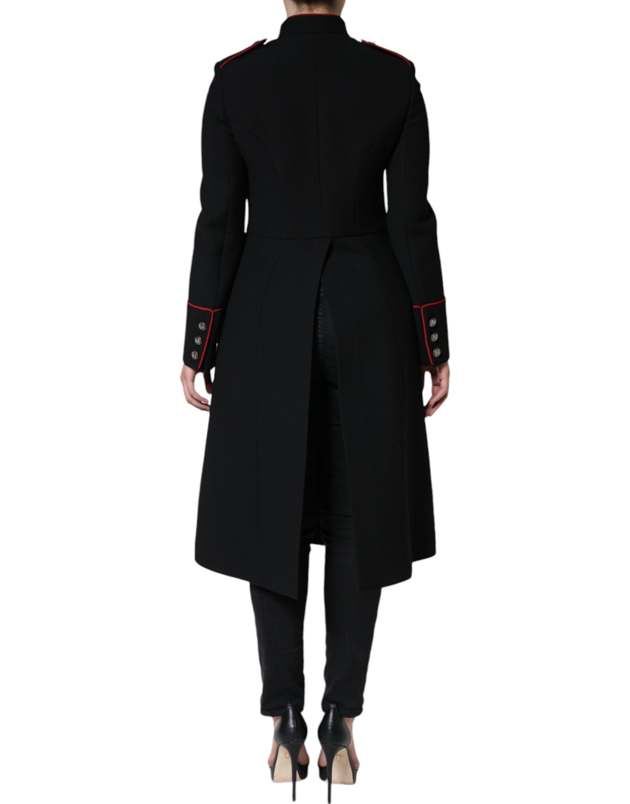 Dolce & Gabbana Black Single Breasted Trench Coat Women's Jacket