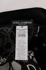 Dolce & Gabbana Elegant Lace Mini Skirt with Crystal Women's Details