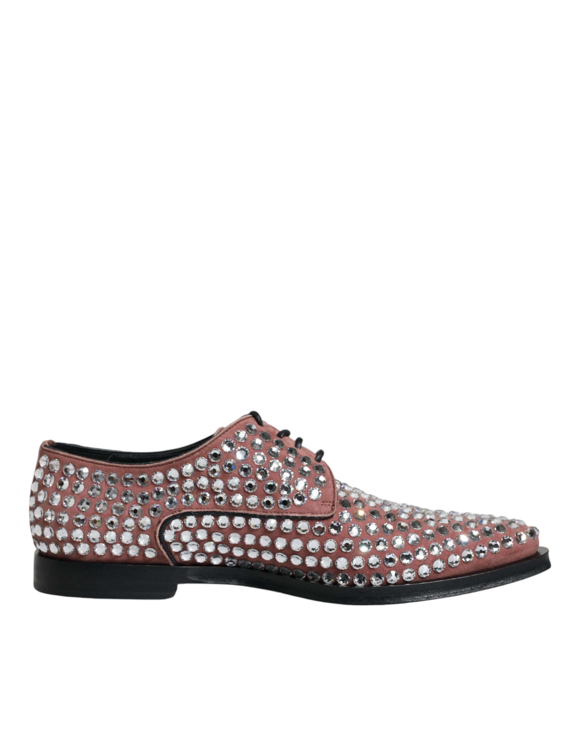 Dolce & Gabbana Brown Strass Embellished Derby Dress Women's Shoes (Pre-Owned)